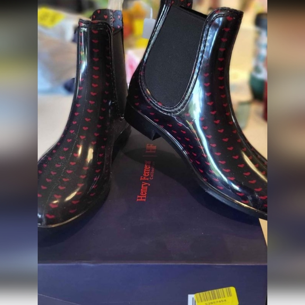 New womens Henry ferrera rain boots size 6